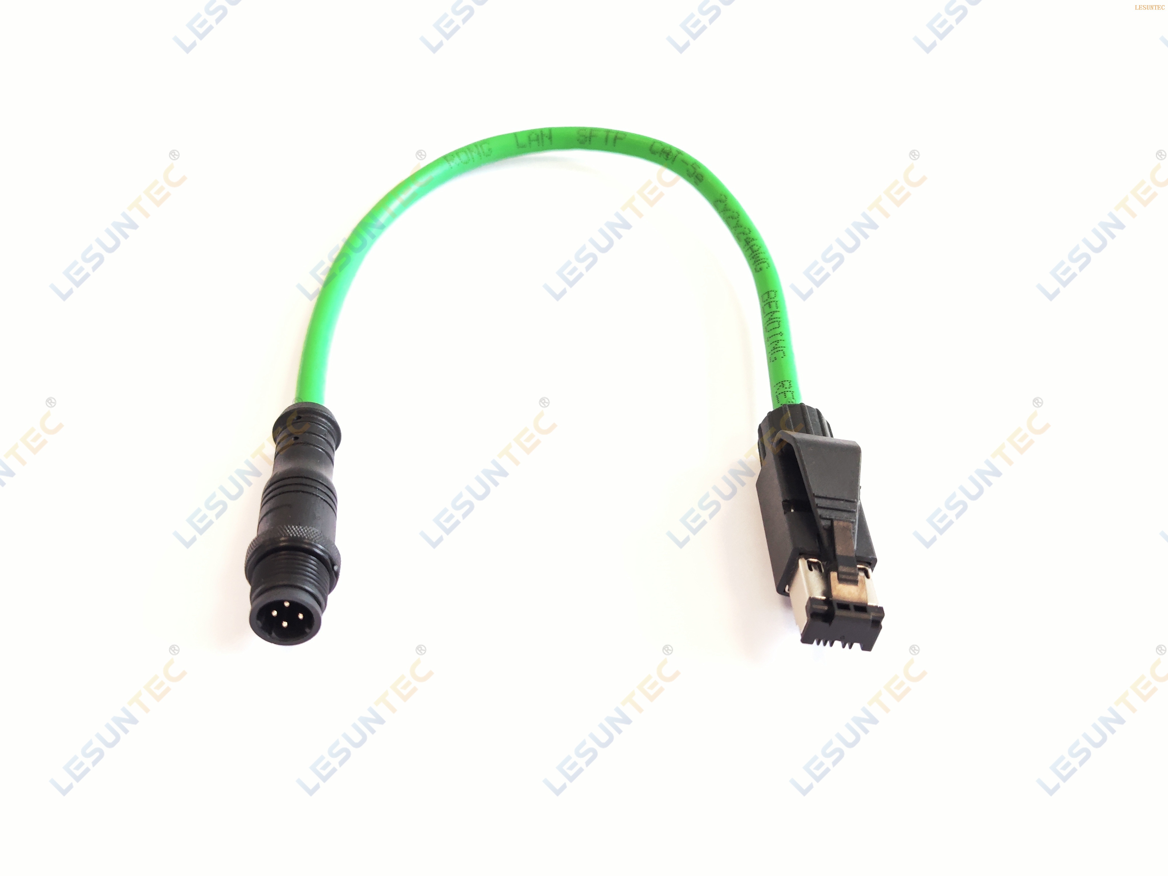 Straight Connector M12 To RJ45 Cable