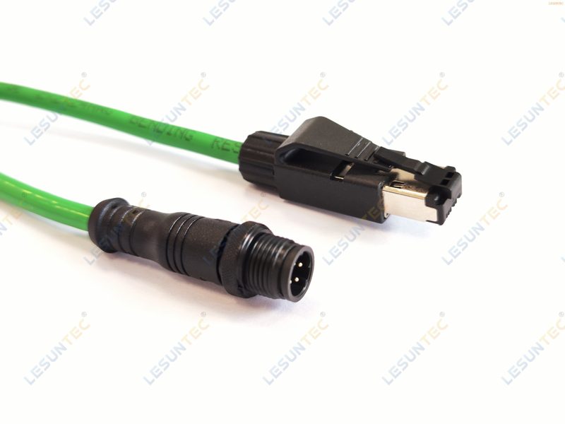 Straight Connector M12 To RJ45 Cable